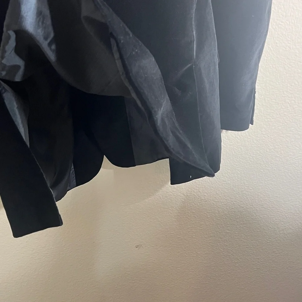Calvin Klein Black Velvet Sport Coat Blazer - Tailored Two-Button Sz 42L